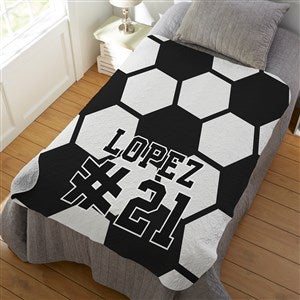 Soccer Personalized 50x60 Quilted Blanket - 29967-Q