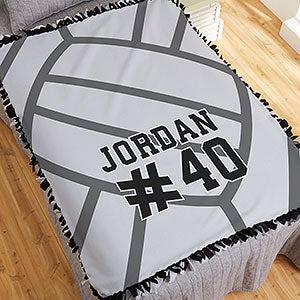 Volleyball Personalized 50x60 Tie Blanket - 29969-T