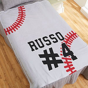 Baseball Personalized 50x60 Plush Fleece Blanket - 29970-F
