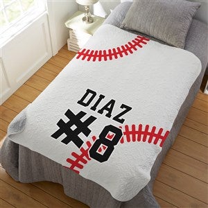 Baseball Personalized 50x60 Quilted Blanket - 29970-Q
