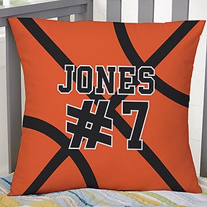 Basketball Personalized 18-inch Velvet Throw Pillow - 29974-LV