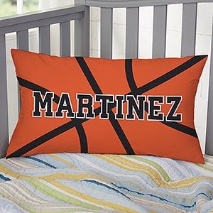 Basketball Personalized Lumbar Throw Pillow - 29974-LB