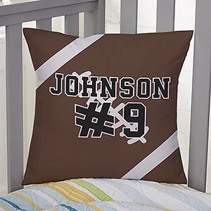 Football Personalized 14 Velvet Throw Pillow - 29975-SV