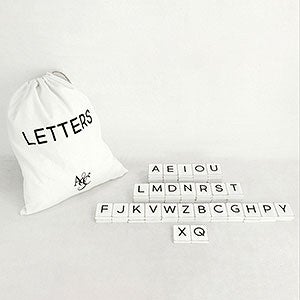 Baby Milestone White Letter Bag - 67 pc - 29995-WL