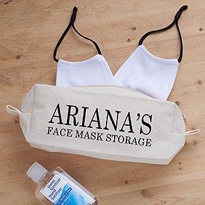Modern Name Personalized Canvas Face Mask Holder - 30001