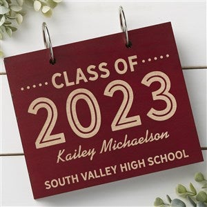 Graduating Class Of Personalized Wood Photo Album - Red Poplar - 30050-R