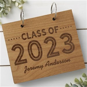 Graduating Class Of  Personalized Wood Photo Album - Natural Alderwood - 30050-N