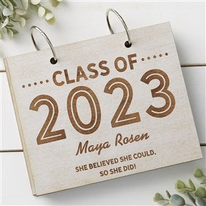 Graduating Class Of Personalized Wood Photo Album - Whitewash - 30050-W
