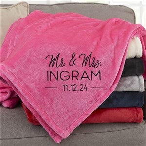 Stamped Elegance Personalized 60x80 Pink Fleece Blanket - 30079-LP