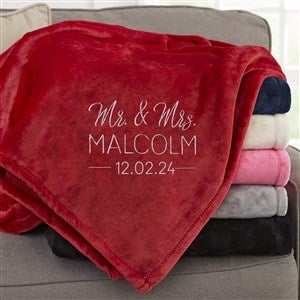Stamped Elegance Personalized 60x80 Red Fleece Blanket - 30079-LR
