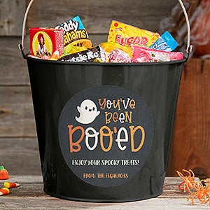 Youve Been Booed Personalized Large Treat Bucket- Black - 30101-BL