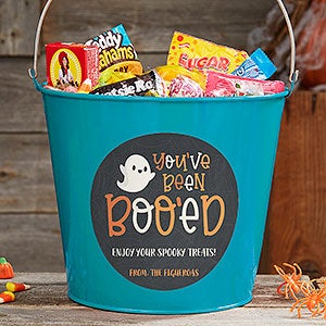 Youve Been Booed Personalized Large Treat Bucket- Turquoise - 30101-TL