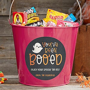 Youve Been Booed Personalized Large Treat Bucket- Pink - 30101-PL