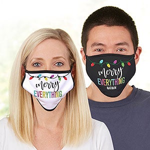 Merry Everything Personalized Christmas Adult Face Mask - 30111