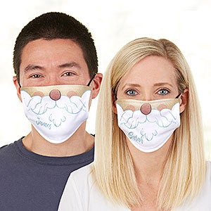 Jolly Santa Face Personalized Christmas Adult Deluxe Face Mask with Filter - 30119