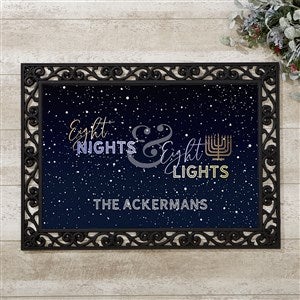 Eight Nights  Eight Lights Personalized Doormat- 18x27 - 30123-S