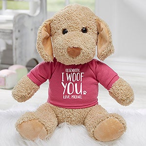 I Woof You Personalized Plush Dog Stuffed Animal - 30125