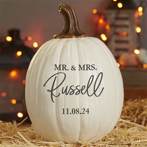 Classic Elegance Wedding Personalized Pumpkins - Large Cream - 30145-LC