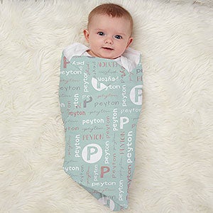 Youthful Name Personalized Baby Receiving Blanket - 30190