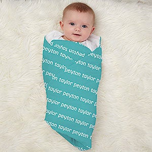 Playful Name Bold Colors Personalized Baby Receiving Blanket - 30194