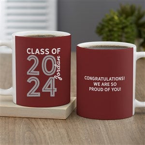 Graduating Class of Personalized Graduation Coffee Mug 11oz White - 30223-S