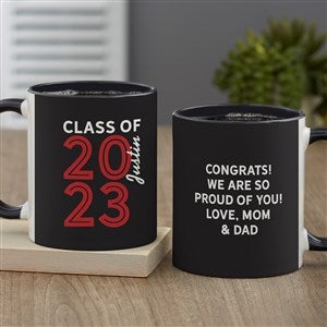 Graduating Class of Personalized Graduation Coffee Mug 11 oz.- Black - 30223-B
