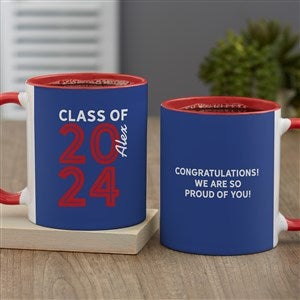 Graduating Class of Personalized Graduation Coffee Mug 11oz Red - 30223-R