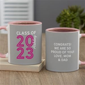 Graduating Class of Personalized Graduation Coffee Mug 11 oz.- Pink - 30223-P