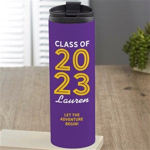 Graduating Class of Personalized 16 oz. Graduation Travel Tumbler - 30225