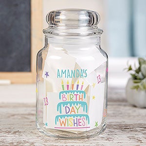 Personalized Candy Jar with Fake Frosting Topper – Love In The City Shop