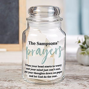 Family Prayers Personalized Glass Storage Jar - 30237