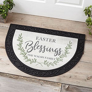 Easter Blessings Personalized Half Round Doormat - 30240-E
