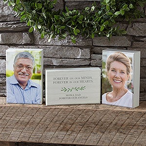 Botanical Memorial Personalized Rectangle Shelf Block - 30242