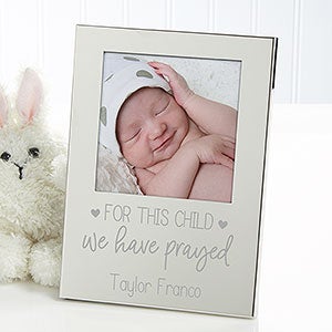For This Child We Have Prayed Engraved Silver Picture Frame - 30246