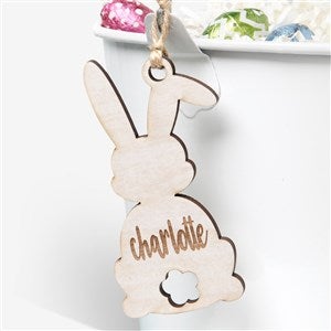 Easter Bunny Personalized Whitewash Wood Easter Basket Tag - 30253-W