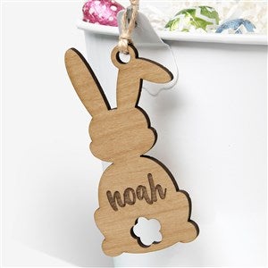 Easter Bunny Personalized Natural Wood Easter Basket Tag - 30253
