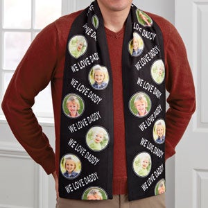 Photo Phrase Personalized Mens Fleece Scarf - 30272