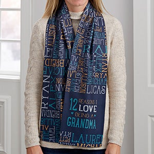 Reasons Why For Grandma Personalized Womens Fleece Scarf - 30277