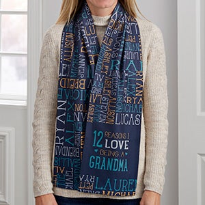 Winter Scarves Monogrammed, Monogram Scarf – Pretty Personal Gifts