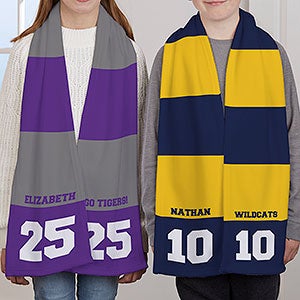 School Spirit Personalized Kids Fleece Scarf - 30280