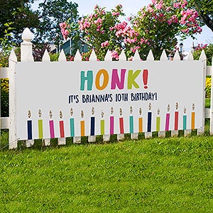 Honk! Its My Birthday Personalized Banner - 45x108 - 30333-L