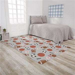 All About Sports Personalized 5’ x 8’ Area Rug - 30358-O