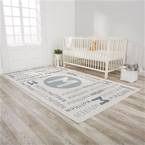 Youthful Name Personalized Nursery Area Rug- 5’ x 8’ - 30366-O