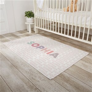 Delicate Name Personalized Nursery Area Rug- 2.5’ x 4’ - 30374-S