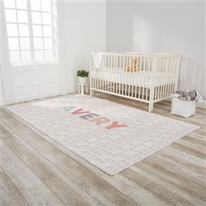 Delicate Name Personalized Nursery Area Rug- 5’ x 8’ - 30374-O
