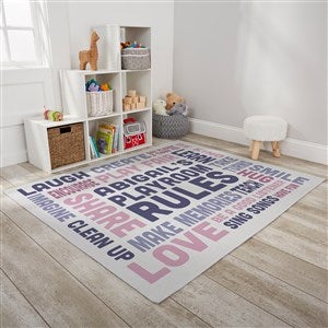 Playroom Rules Personalized 48x60 Playroom Area Rug - 30376-M