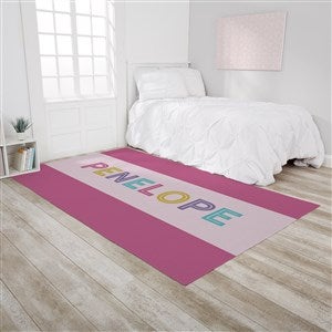 Girls Colorful Name Personalized 60x96 Kids Room Area Rug - 30378-O