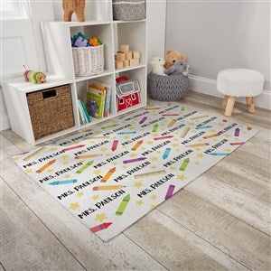 School Supplies Personalized 30x48 Classroom Area Rug - 30380-S