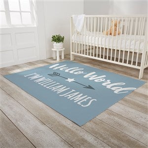 Hello World Personalized Baby Area Rug - 48x60 - 30382-M