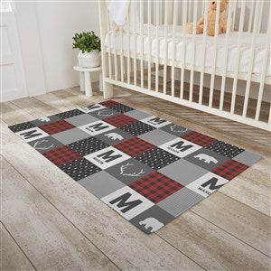 Buffalo Plaid Personalized Nursery Area Rug- 2.5’ x 4’ - 30387-S